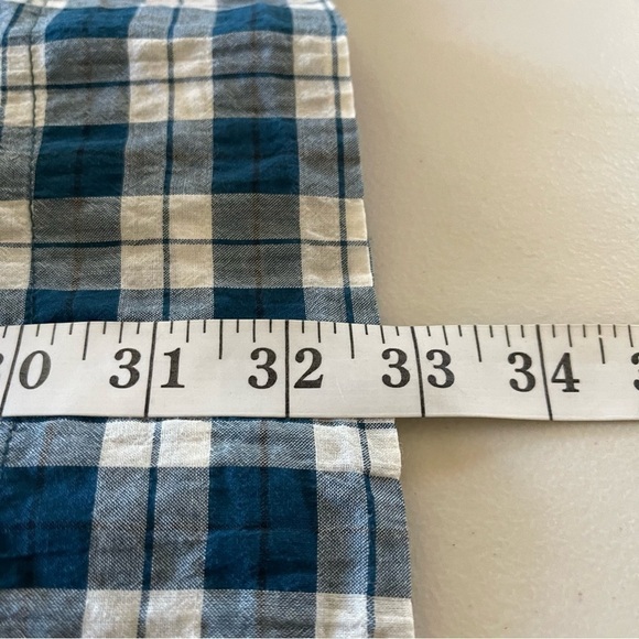 Urban Outfitters Jill Babydoll Mini Dress blue checked size medium fall EUC - Picture 15 of 16